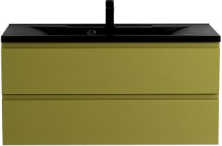 Подвесная тумба под раковину Art&Max Bianchi 100см оливковый матовый AM-Bianchi-1000-2C-SO-OM